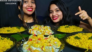 SPICY🥵 MAGGI AND DAHI PURI EATING CHALLENGE | SPICY MAGGIE EATING | MAGGIE ASMR