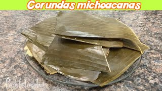 Como hacer corundas michoacanas con hojas de plátano/ corundas echas con Maseca! #cocinafacil