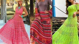 Very comfortable most beautiful 😍 crochet long maxi dresses / long party dress / holiday dress