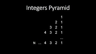 Problem Solving Tutorials [Integers Pyramid - Part 02] - Python