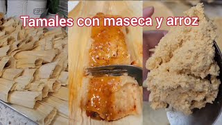 Masa para TAMALES con maseca y arroz receta paso a paso