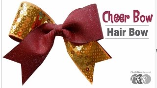 How to Make a Cheer Bow Hair Bow - TheRibbonRetreat.com