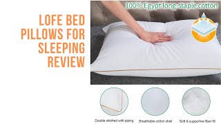 Lofe Bed Pillows for Sleeping Review, Goose Down Alternative Pillow 2 Pack