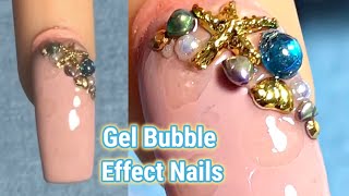 Gel Bubble Effect Nails | Bubble Effect Gel Nails | Bubble Nails | Gel Polish Bubble Effect Nail Art