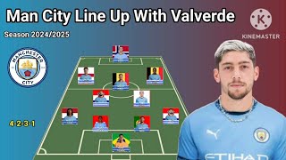 Manchester City Potential Line Up With Valverde Season 2024/2025 ~ Transfer Winter January 2025