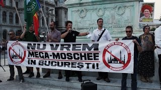 Nu vrem mega-moschee - protest Noua Dreapta