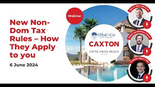 Caxton - New Non-Dom Tax Rules – How They Apply to you feat Marc X. Ellul and Freddie Bjorn