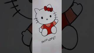 hello kitty drawing ❤️ | beautiful drawing of cat #shorts #art