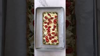 Chicken Pesto Artisan Flatbread  #shortvideo #shorts #pizza