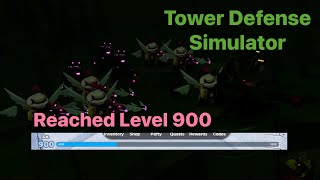 Reaching Level 900 in Tower Defense Simulator - Polluted Wasteland Quad || Roblox