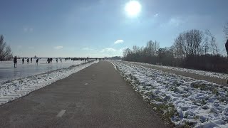 12 feb 2021 - Langs de Rottemeren met schaatsers op het ijs [lang]