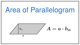 Area of a Parallelogram — Deriving Formula, Example, Relation Between Sides, Angles and Area