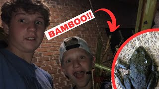 We HUNTED FROGS with BAMBOO GIGS!!