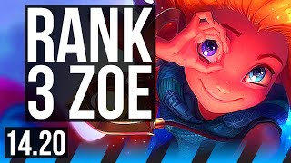 ZOE vs LISSANDRA (MID) | Rank 3 Zoe, Godlike, Rank 24 | VN Grandmaster | 14.20