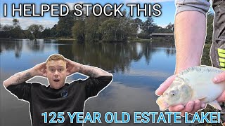 STOCKING FISH INTO THIS STUNNING 125 YEAR OLD ESTATE LAKE