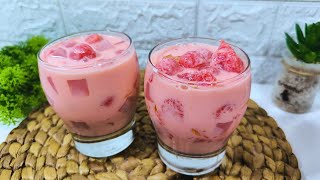 Minuman Segar Saat Berbuka Puasa || Es Susu Semangka || Ide Jualan Takjil