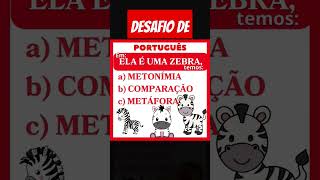 DESAFIO DE PORTUGUÊS #português #metáfora #gramática #ortografia #catacrese Gabarito C