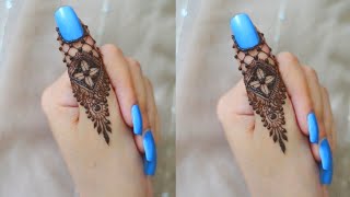 finger mehndi design simple and unique| mehndi design 2024 fingers || hennabysid