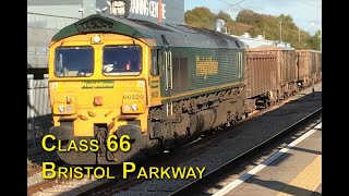 Pociągi - Class 66 manewruje na stacji Bristol Parkway / Trains - Class 66 at Bristol Parkway