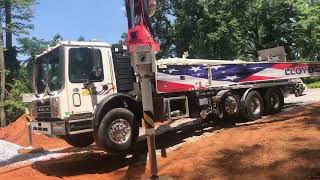 Pump truck is on site to pump the concrete walls on our 5k sqft custom home!