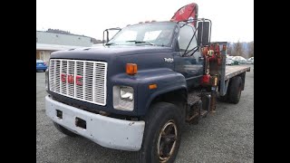 1993 GMC Flat Deck w/ 2001 cranesmart system 35,000 kms