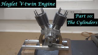 #MT44 Part 10 - Hoglet V-twin IC Engine. Machining the Cylinders. In 4K/UHD by Andrew Whale.