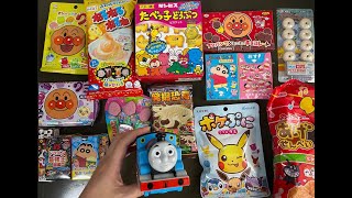 アンパンマンやトーマスと一緒にお菓子を選ぼう！楽しい形合わせパズルも登場するよ