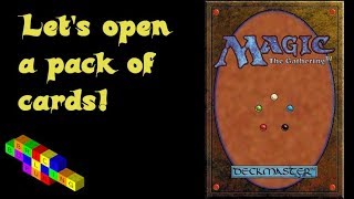 Let's open a Magic: the Gathering theme booster pack!