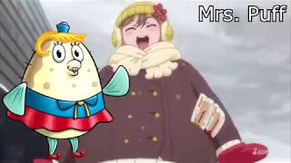 Spongebob characters portrayed by LoveLive!