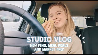 STUDIO VLOG | NEW PINS, MEAL DEALS AND MARKET PREP