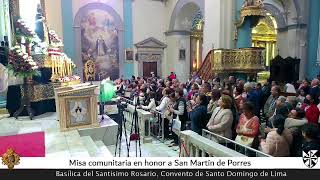 Misa comunitaria en honor a San Martín de Porres