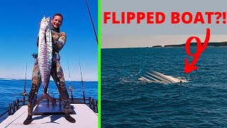 FLIPPED BOAT, 4-WAY HOOKUPS, GIANT MACKEREL AND RED EMPEROR!! (IZS Ep.30).