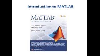 Introduction to MATLAB