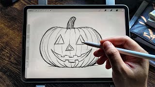 How to draw Jack-O’-Lantern - Easy Drawing Tutorial