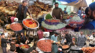 Famous street food of Afghanistan | Early morning breakfast | Channa Chaat | Kabab | Kachalan Nashta