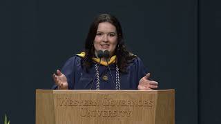 WGU 2023 Seattle Master's Commencement - Grad Speaker Francesca Capozzi