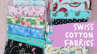 Cotton Fabrics/ Swiss Cotton materials/ kids print fabrics