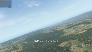 X-Plane 11 - Global Earth vs Default around LZTN