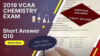 VCAA 2019 - Question 10 (Fuel properties) - Chemistry Exam Walk-through