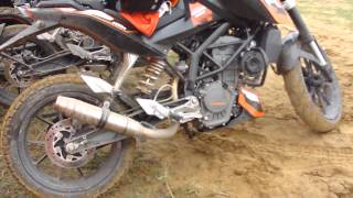 GPR Exhaust Sound KTM Duke 200 Orange Ride New Delhi 2013 17 Feb