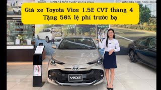 Toyota Vios giảm 50% trở lại tháng 4 rồi | Vios 1.5ECVT lăn bánh chỉ từ 150 triệu | Toyota Pháp Vân