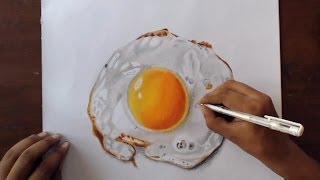 Fried egg drawing (Prismacolor pencils)