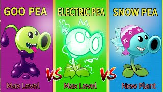 PvZ 2 Сhallenge - GOO PEA vs SNOW PEA vs ELECTRIC PEA - Which Plant Will Win(Plant Vs Plant)