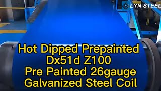 Hot Dipped Prepainted Dx51d Z100 Pre Painted Coil 26ga