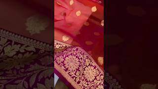 Pure Banarasi Kora Organza saree Handloom Made 7524931212 #bridalsarees #youtubeshorts #trending