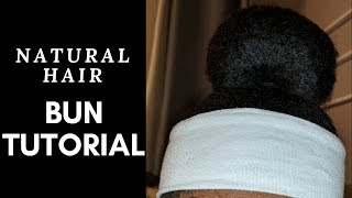 Simple Bun Tutorial On Natural Hair