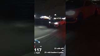 Camaro zl1 1le roll race in Mexico.  E85 vs pulley and long tube headers.