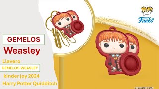 GEMELOS WEASLEY llavero Funko Pop HARRY POTTER QUIDDITCH Nueva Colección Kinder Joy Funko Pop 2024