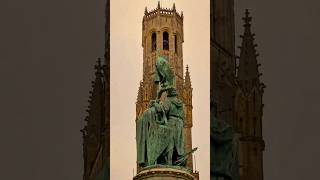 The statue of Jan Breydeland Pieter de Coninck who are Belgian heroes. Bruges-Belgium 🇧🇪