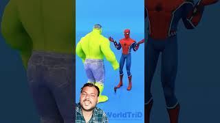 Spiderman vs green hulk |Funny#shortfeed#funny#gta